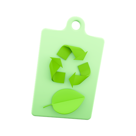 Étiquette écologique  3D Icon