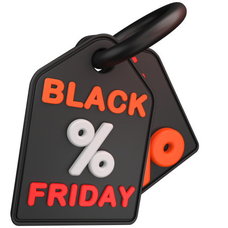 Étiquettes du Black Friday  3D Icon