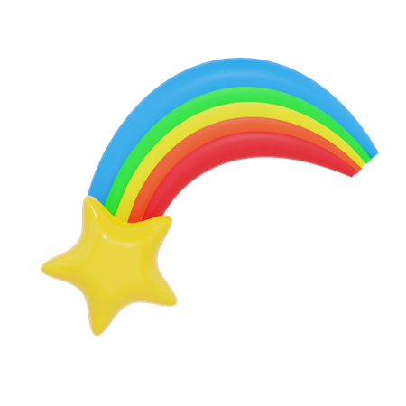 Étoile arc-en-ciel  3D Icon