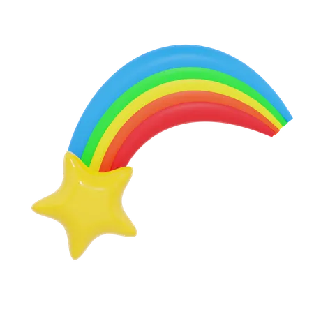 Étoile arc-en-ciel  3D Icon