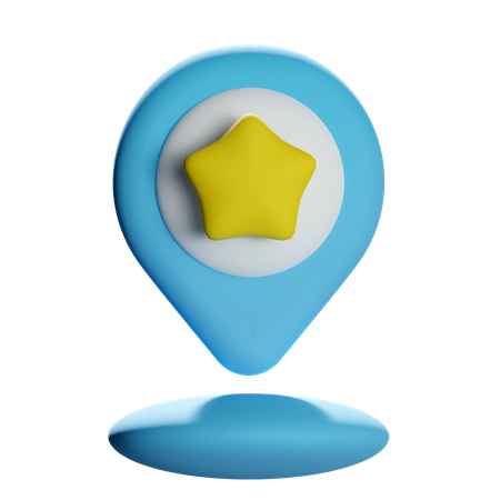 Épingle de localisation d'étoile  3D Icon