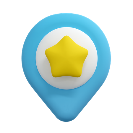 Épingle de localisation d'étoile  3D Icon