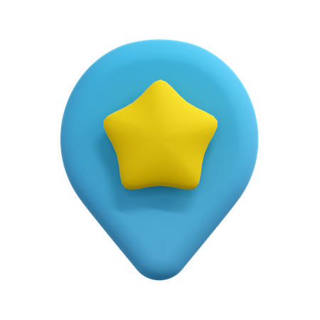 Épingle de localisation d'étoile  3D Icon