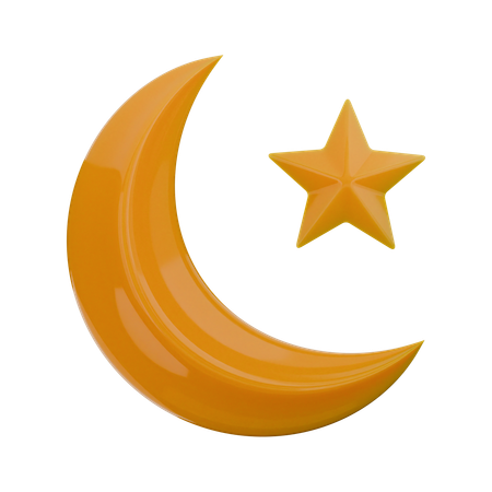 Étoile et lune  3D Icon