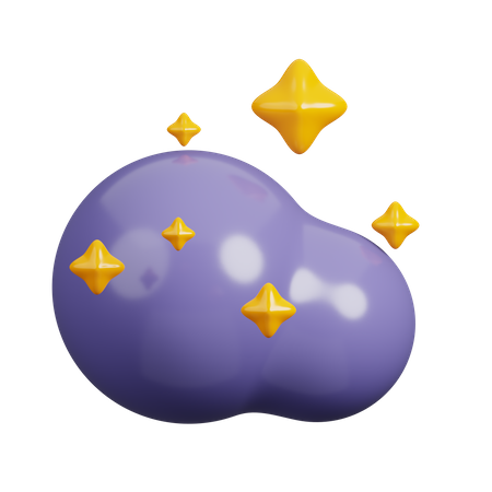 Étoiles et nuages  3D Icon