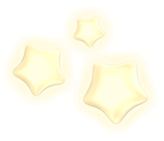 Étoiles jaunes brillantes  3D Icon