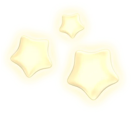 Étoiles jaunes brillantes  3D Icon