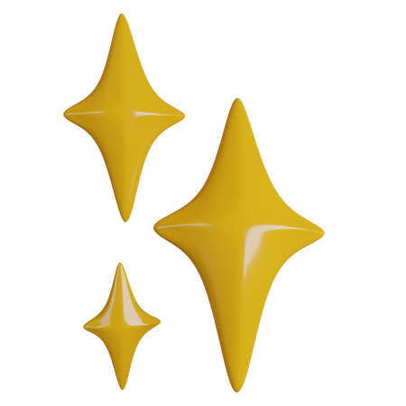 Étoiles scintillantes  3D Icon
