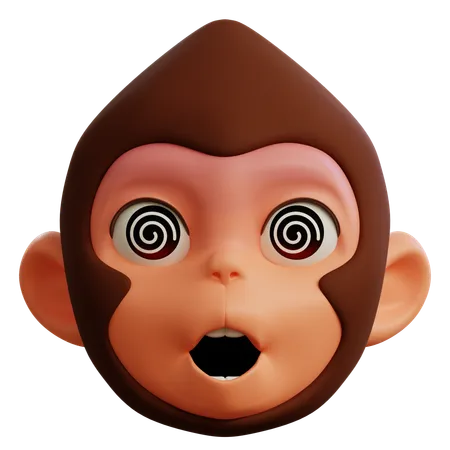 Singe étourdi  3D Icon