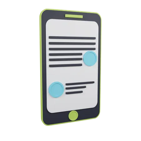 Étudier en ligne sur mobile  3D Icon