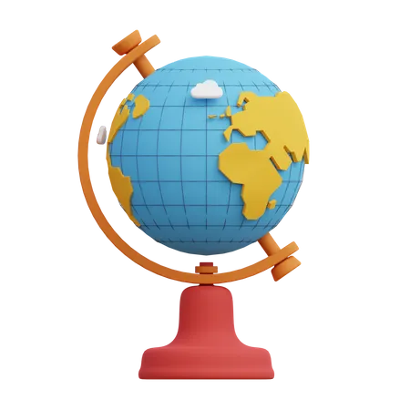 Globe d'étude  3D Illustration