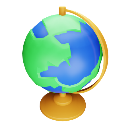 Globe d'étude  3D Illustration