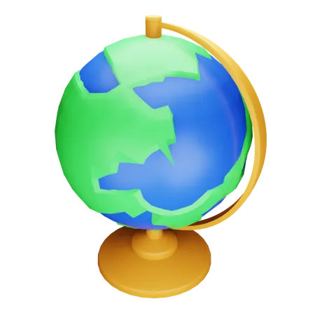 Globe d'étude  3D Illustration