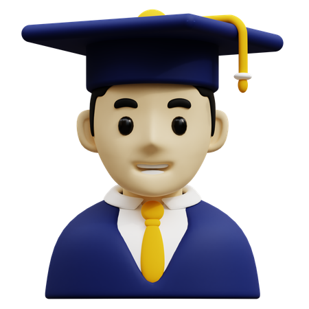 Étudiant diplomé  3D Icon