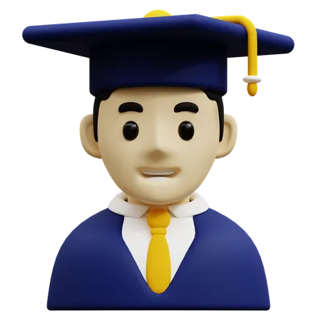 Étudiant diplomé  3D Icon