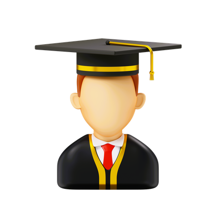 Étudiant diplomé  3D Icon