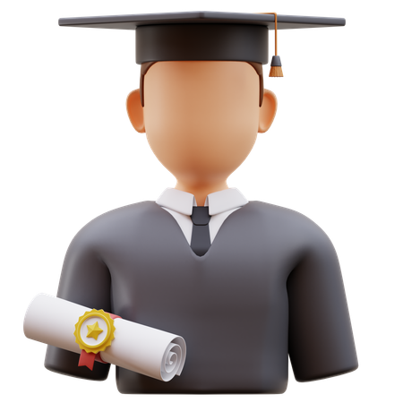 Étudiant diplômé  3D Icon