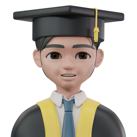 Étudiant diplomé  3D Icon