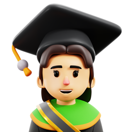 Étudiant diplomé  3D Icon