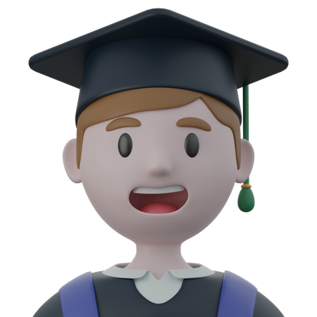 Étudiant diplômé  3D Icon