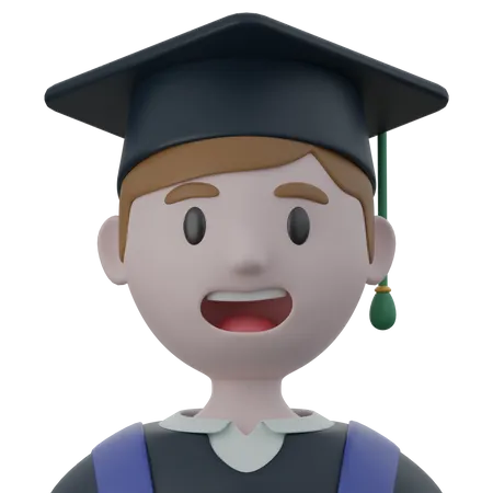 Étudiant diplômé  3D Icon