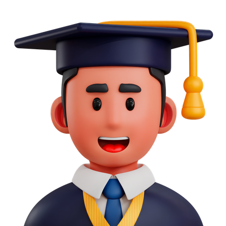 Étudiant diplomé  3D Icon