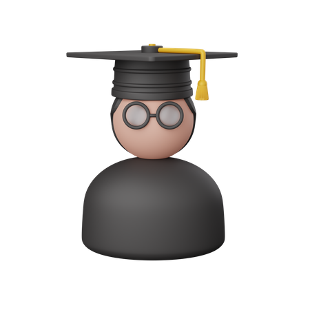 Étudiant diplomé  3D Icon