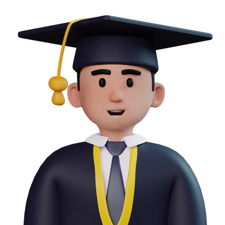 Étudiant diplomé  3D Icon