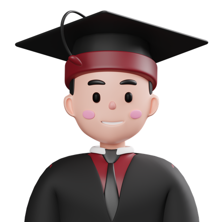 Étudiant diplomé  3D Icon