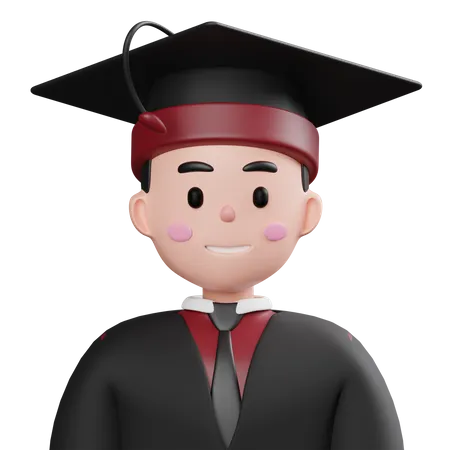 Étudiant diplomé  3D Icon