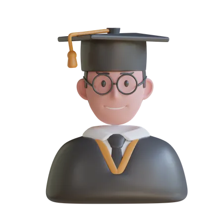 Étudiant diplômé  3D Icon