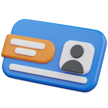 Carte d'étudiant  3D Icon