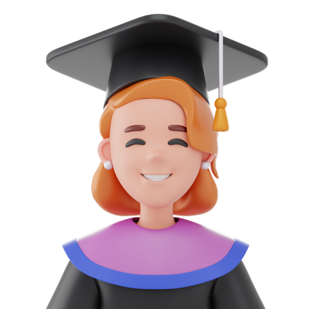 Étudiantes diplômées  3D Icon