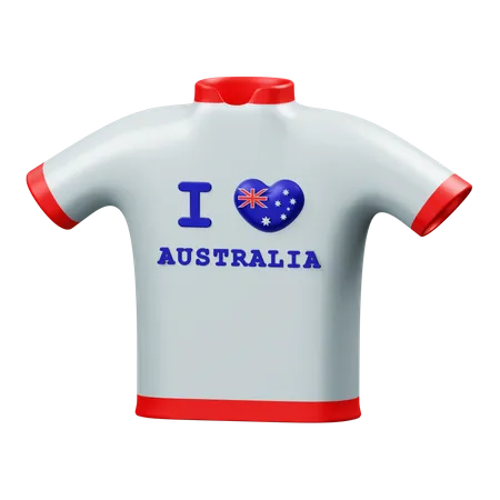 Eu amo a camisa da Austrália  3D Illustration