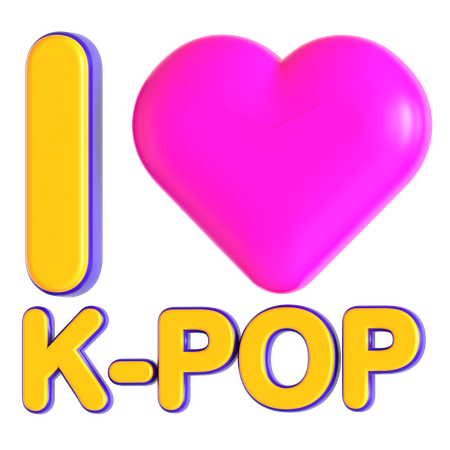 Eu amo kpop  3D Icon