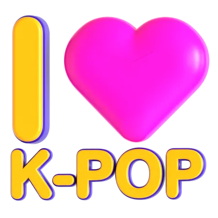 Eu amo kpop  3D Icon