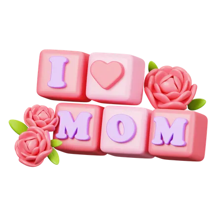 Eu amo mamãe  3D Icon
