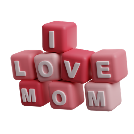Eu amo mamãe  3D Icon