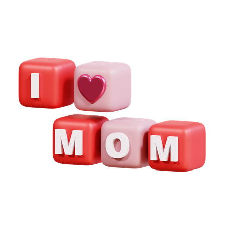 Eu amo mamãe  3D Icon