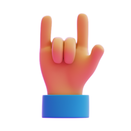 Eu te amo sinal gesto com a mão  3D Icon