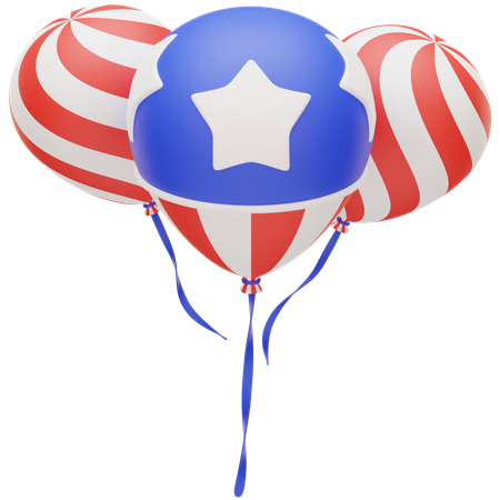 Balões dos EUA  3D Icon