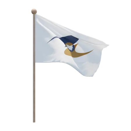 Eurasian Economic Union Flagpole  3D Icon