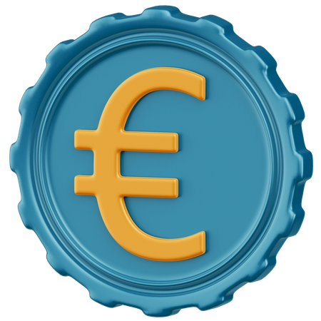 ユーロ  3D Icon