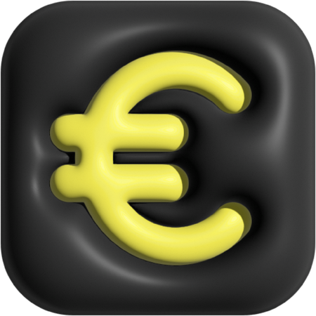 Euro  3D Icon