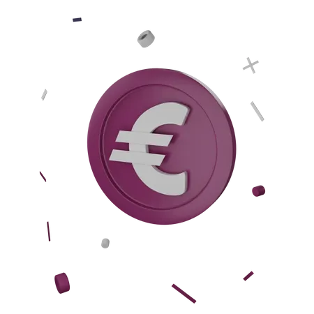 Euro 3 D Coin Illustration Contains PNG BLEND And OBJ 3D Illustration
