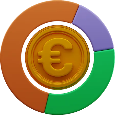 Análise do euro  3D Illustration