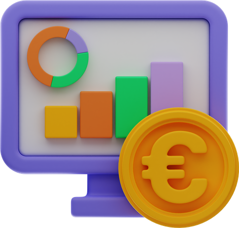 Euro Analysis  3D Illustration