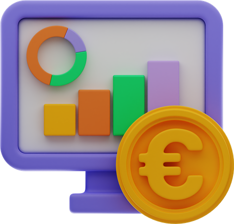 Euro Analysis 3D Illustration