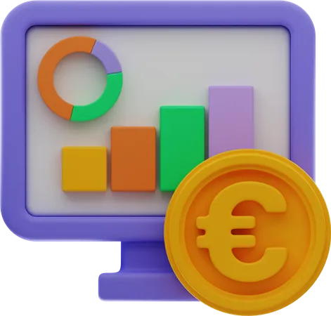 Euro Analysis  3D Illustration