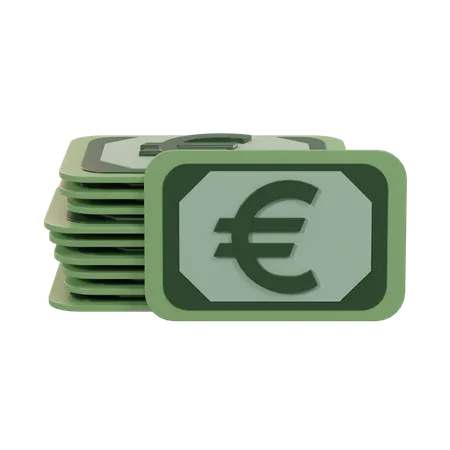 Argent en euros  3D Icon